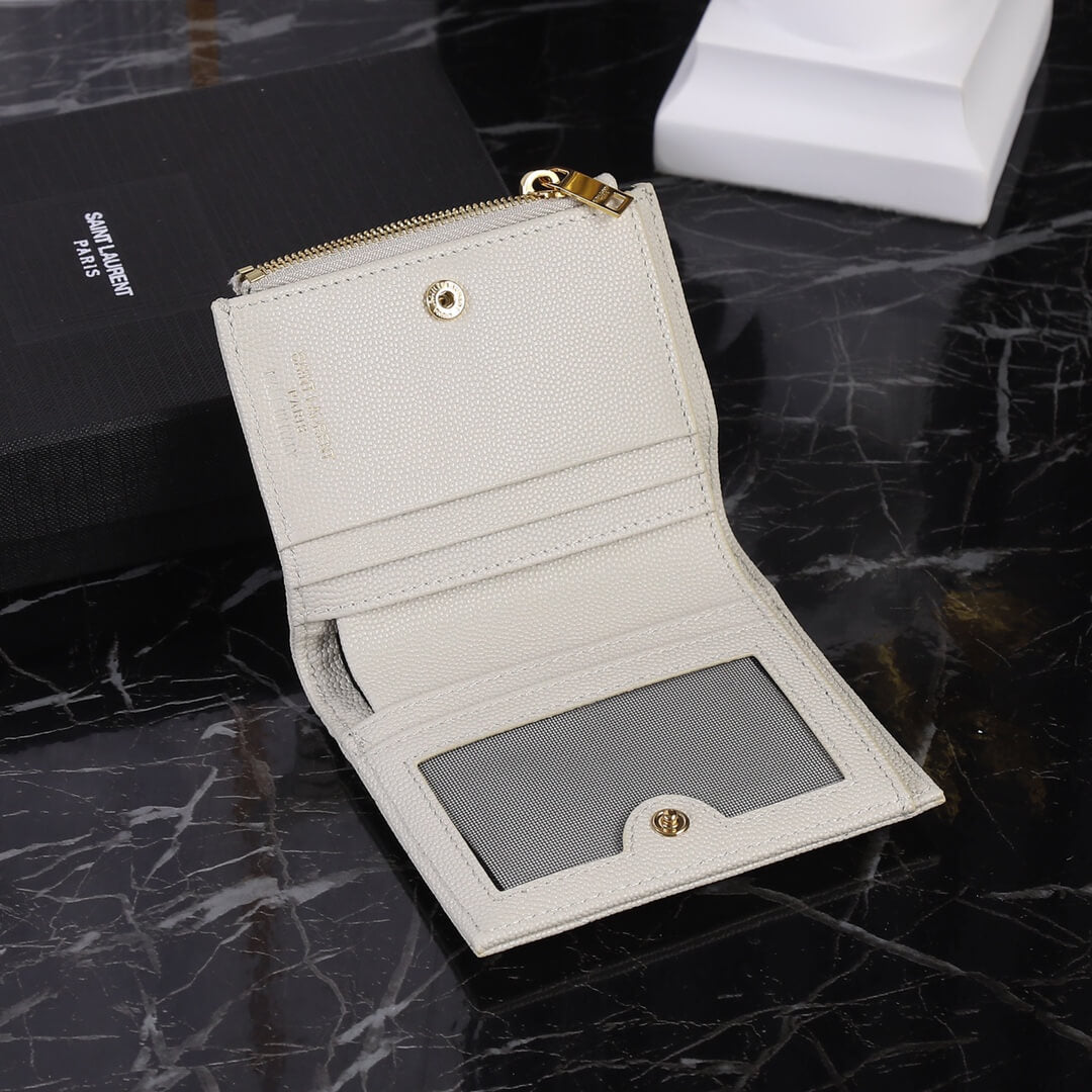 ys l358094 wallet black metallic silver leather µĸ±±¾