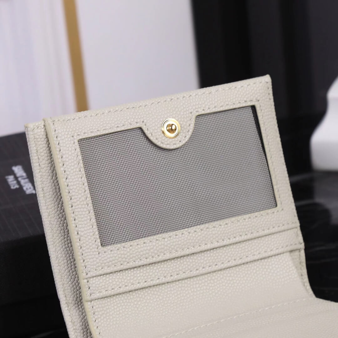 ys l358094 wallet black metallic silver leather µĸ±±¾