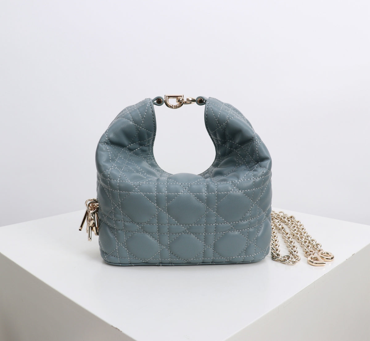 Dior Jonathan Anderson Mini Ice Blue Gold Hardware 1538S