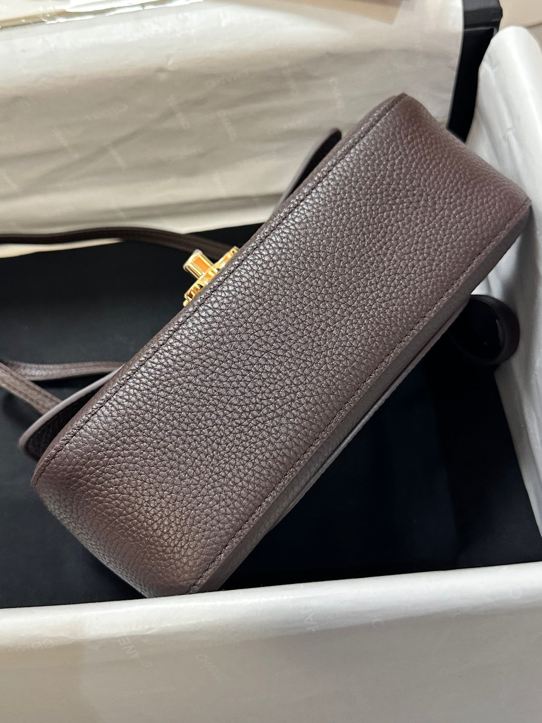 Chanel Maxi Flap Bag Coffee Gold Hardware AS6573