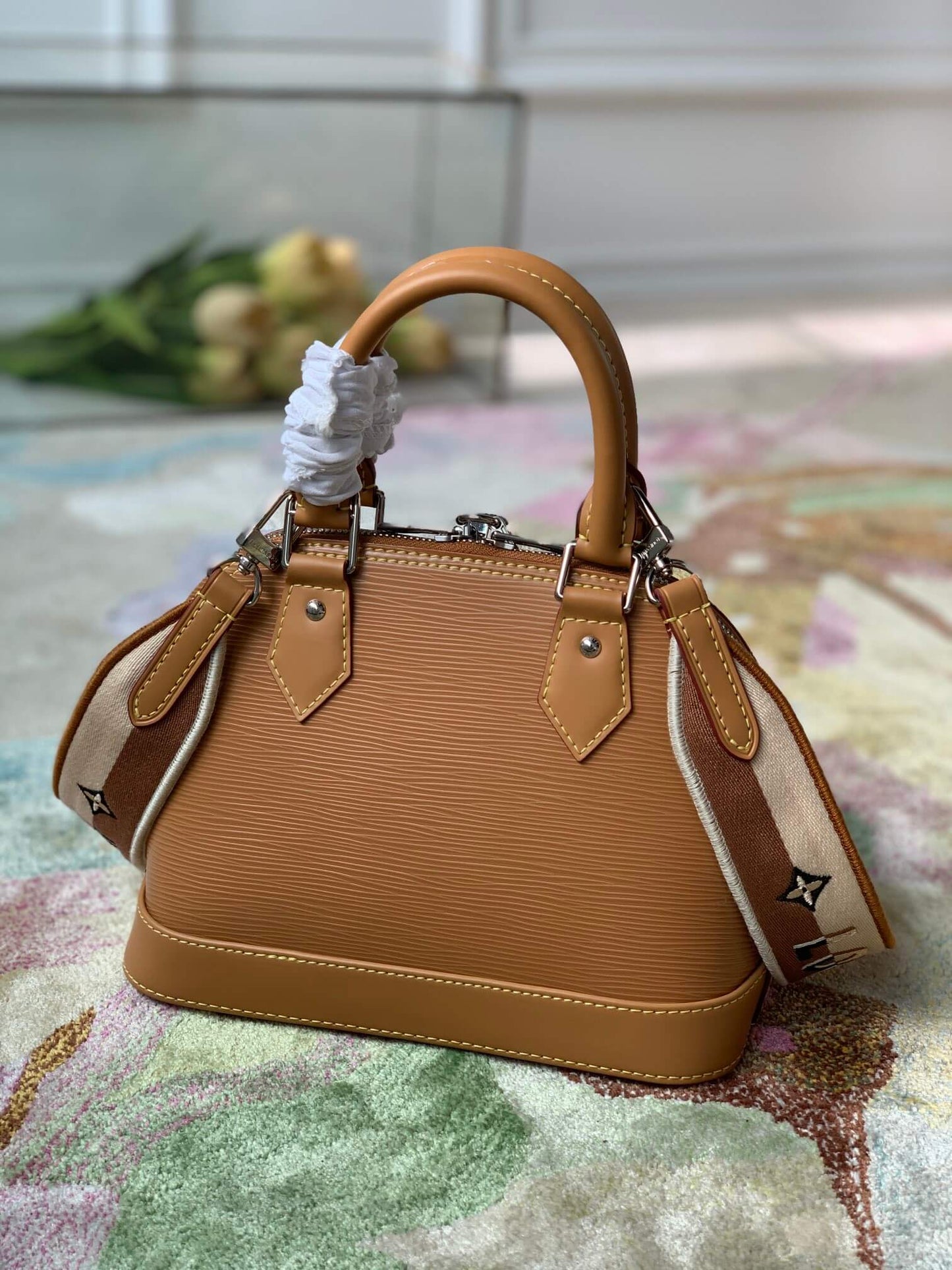 57540 alma bb epi handbag shoulder bag cross body bags brown calfskin monogram