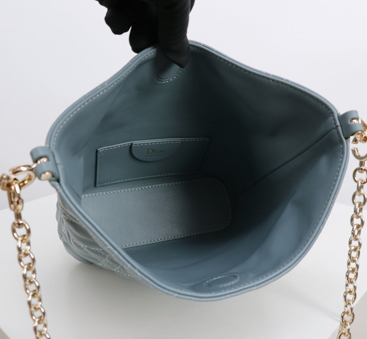 Dior Jonathan Anderson Mini Ice Blue Gold Hardware 1538S