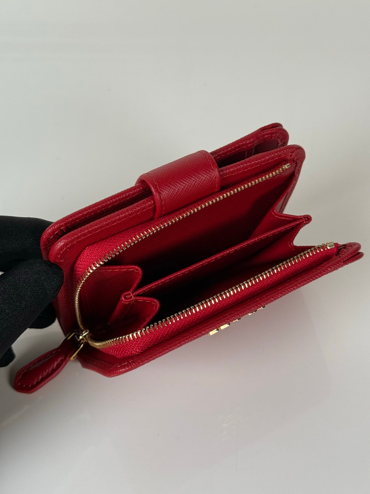 Prada Short Wallet Red 1ML018 - View 5