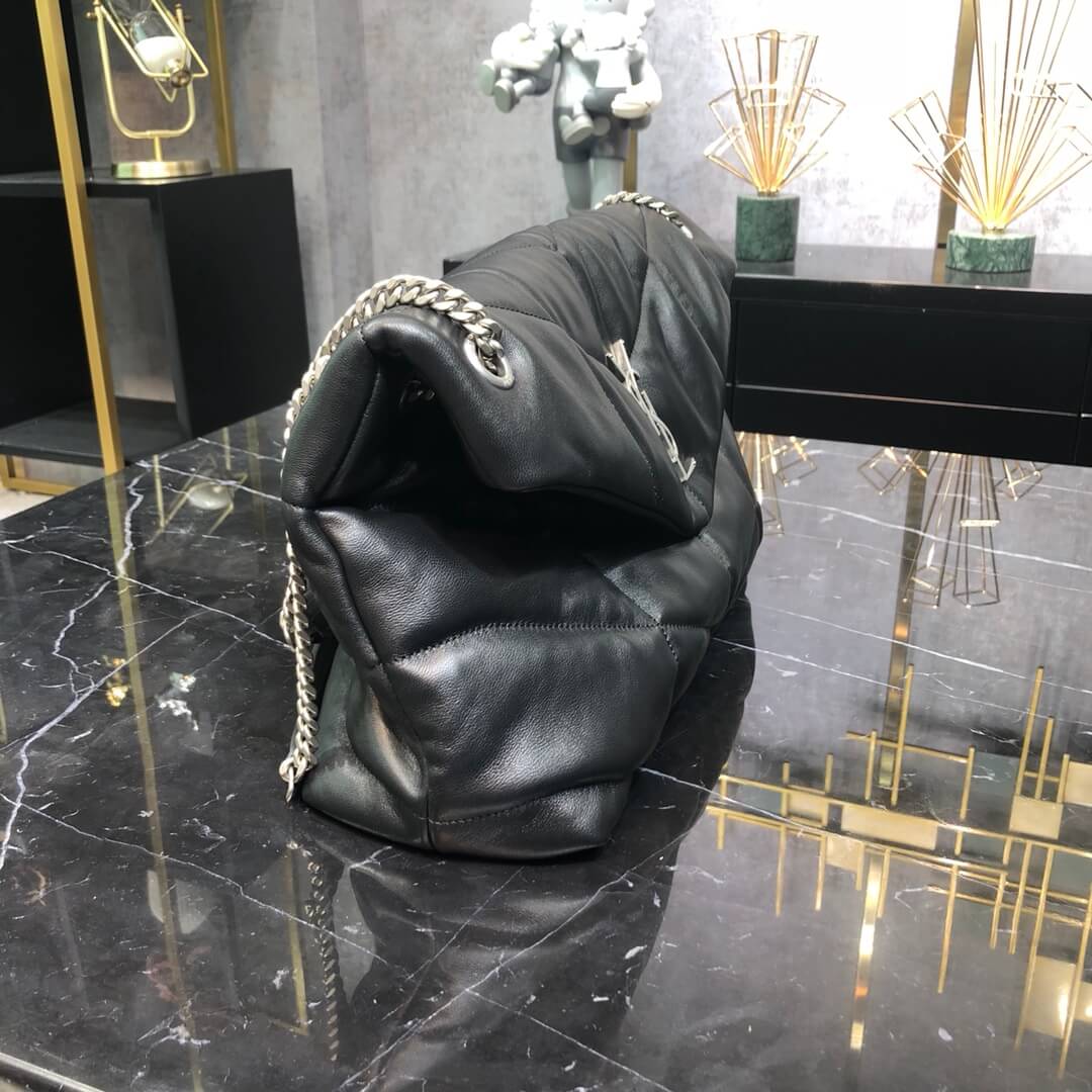 577475 loulou puffer calfskin black gold hardware 35cm
