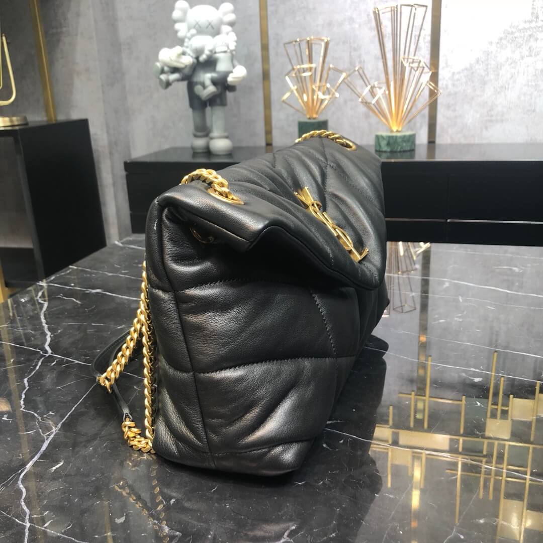 577476 cross body bags shoulder bag calfskin black gold hardware 29cm