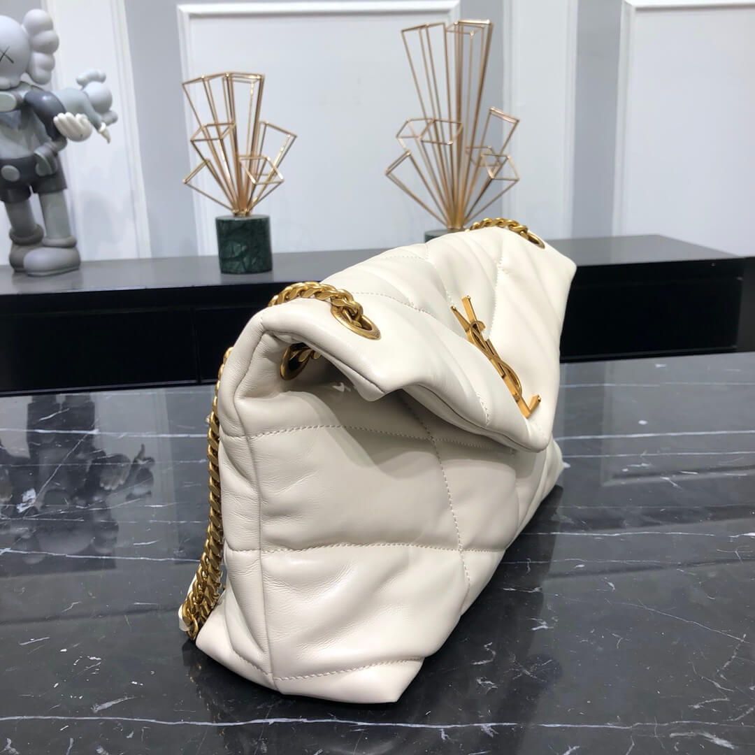 577476 cross body bags shoulder bag calfskin white silver hardware 29cm