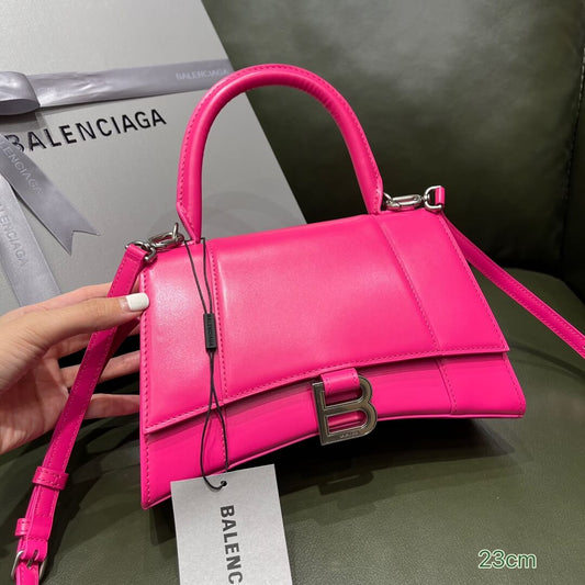 5935461 womens hourglass small handbag box in rose red shiny box calfskin