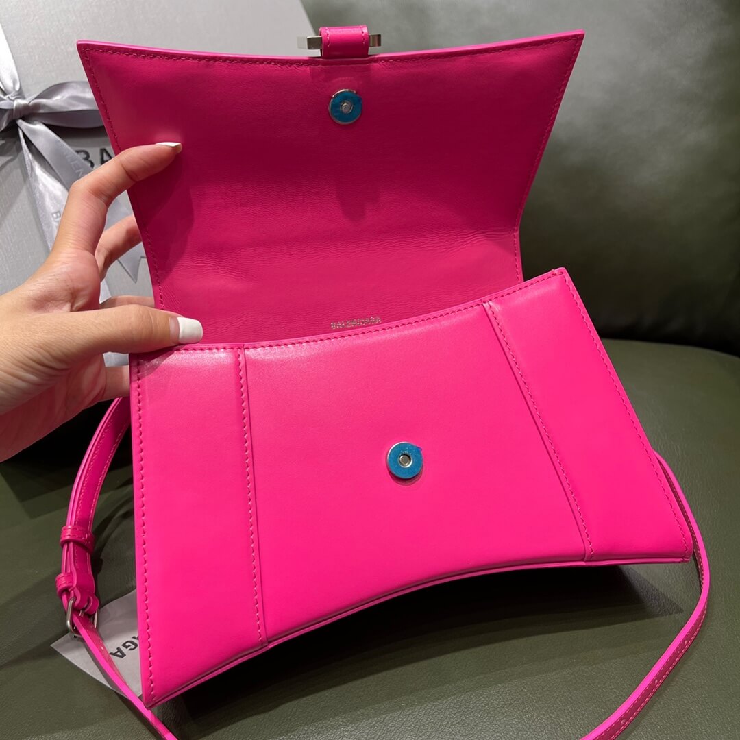 5935461 womens hourglass small handbag box in rose red shiny box calfskin