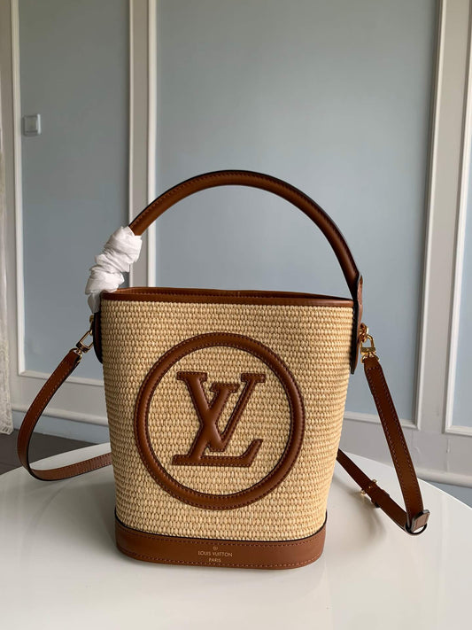 59962 saint jacques handbag embroidery brown 24cm