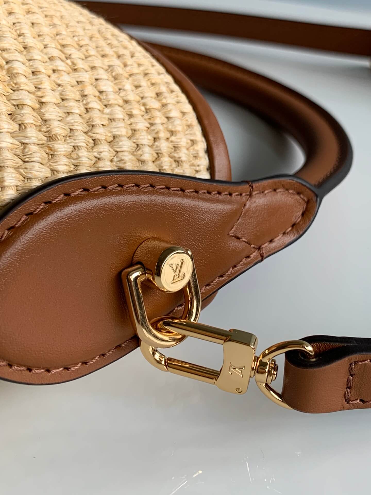 59962 saint jacques handbag embroidery brown 24cm