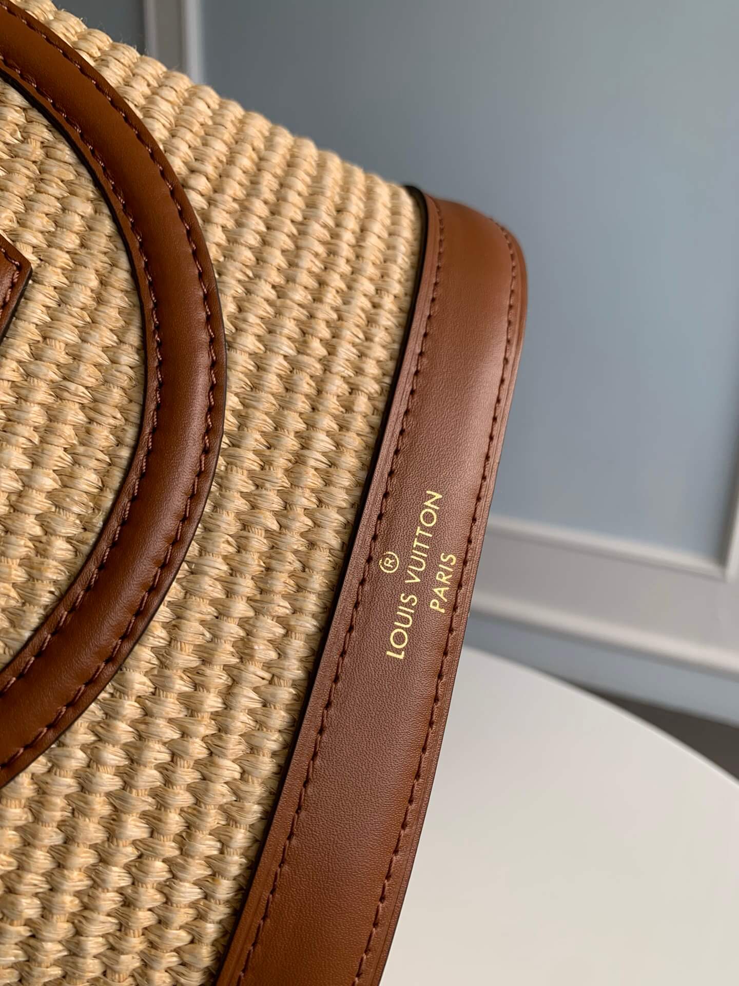 59962 saint jacques handbag embroidery brown 24cm