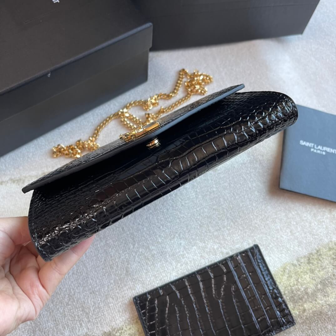 ys l607788 shoulder bag dirty white leather golden color crocodile pattern µĸ±±¾