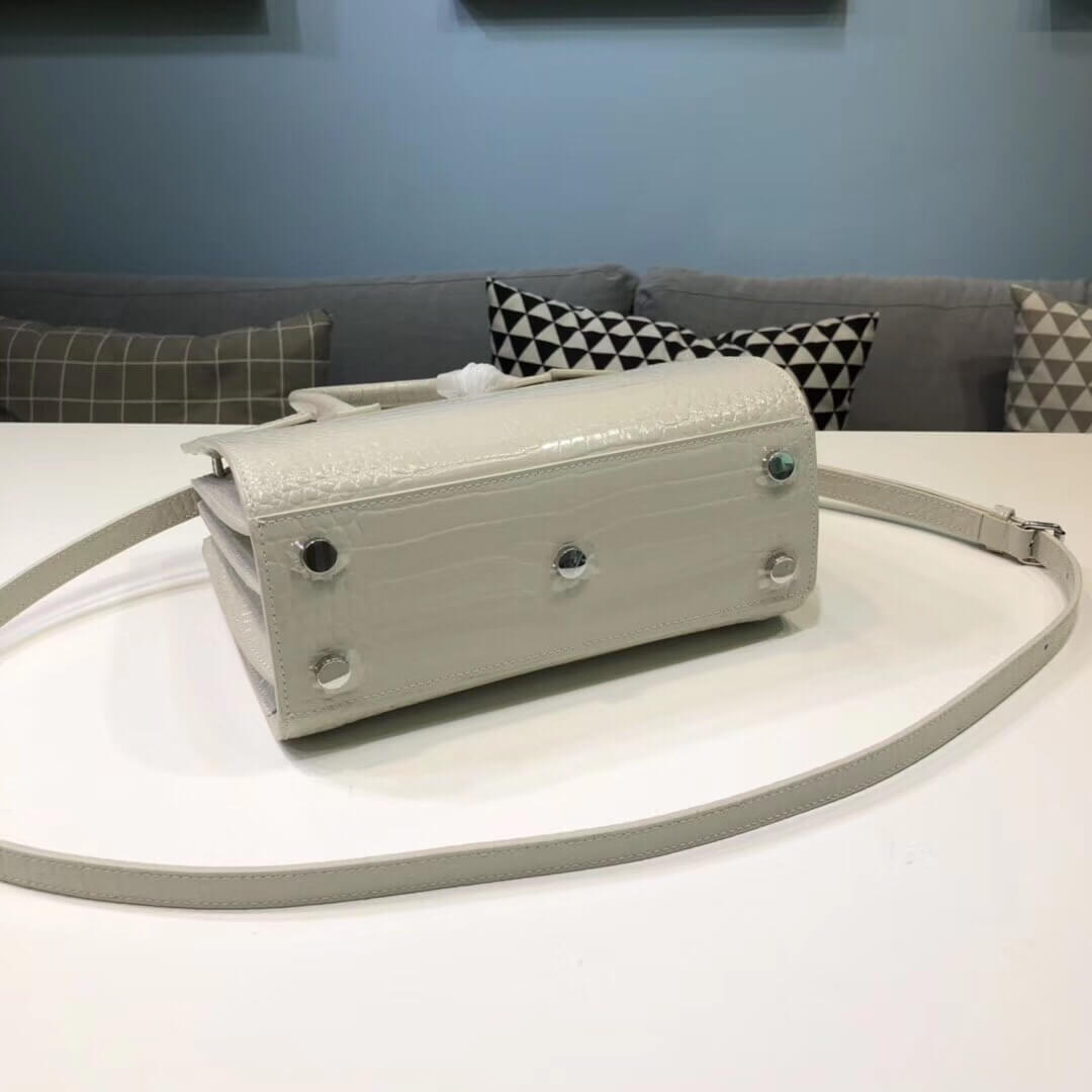 ys l607788 shoulder bag black leather golden color crocodile pattern µĸ±±¾