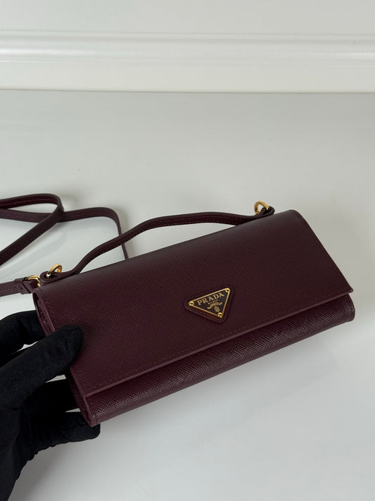 Prada 1MT042 Wallet Maroon - View 1