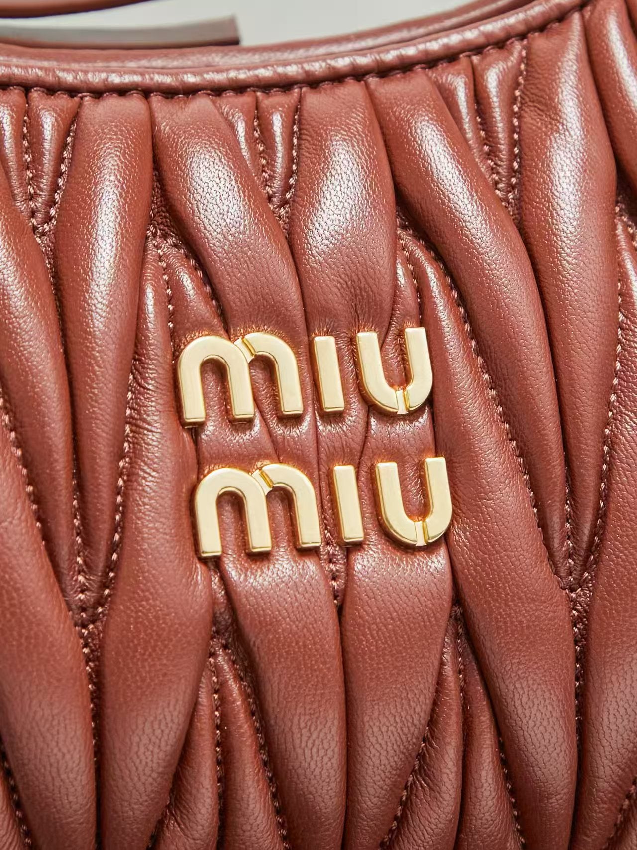 Miu new MiuWander handbag 5BC125 Brown
