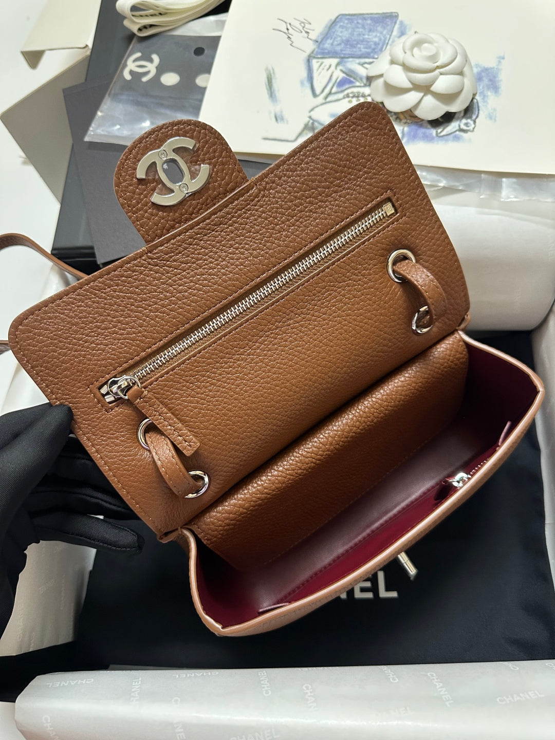 Chanel Maxi Flap Bag Caramel Gold Hardware AS6573