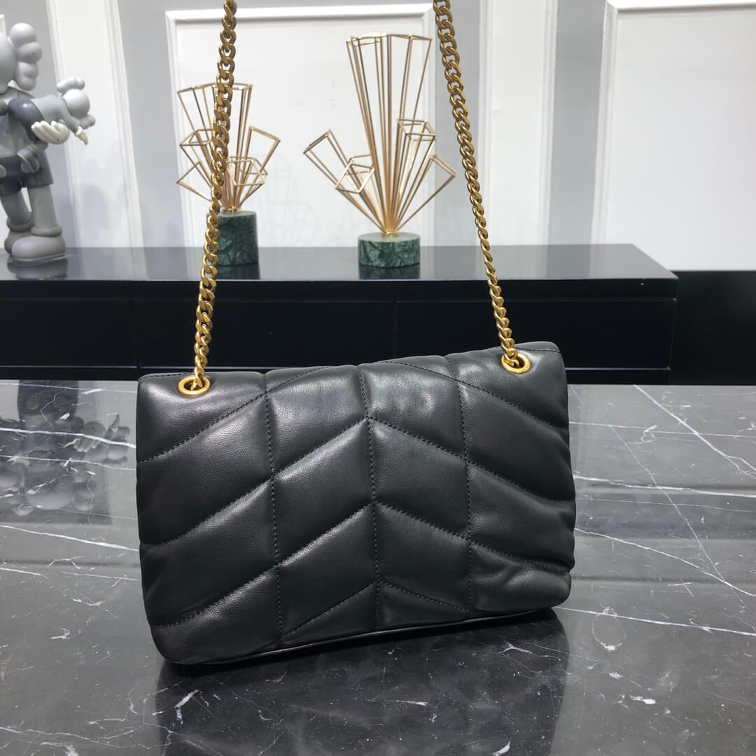 620333 loulou puffer monogram black 23cm black gold hardware