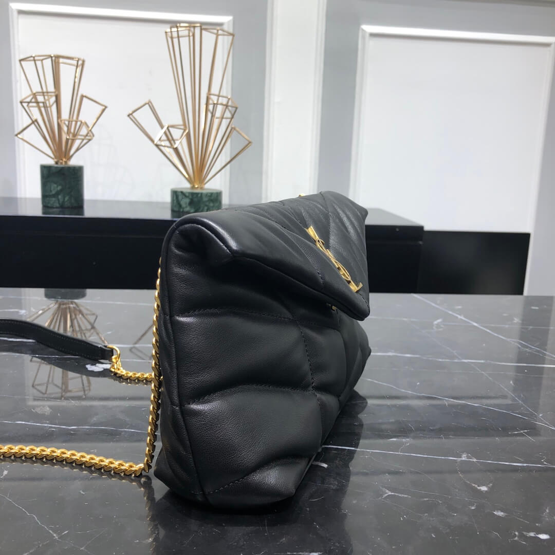 620333 loulou puffer monogram black 23cm black gold hardware