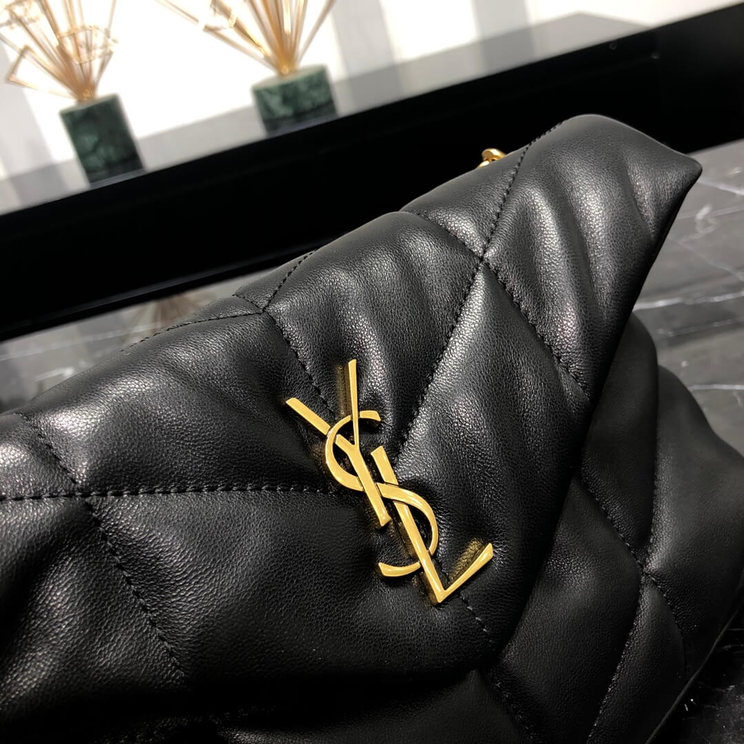 620333 loulou puffer monogram black 23cm black gold hardware