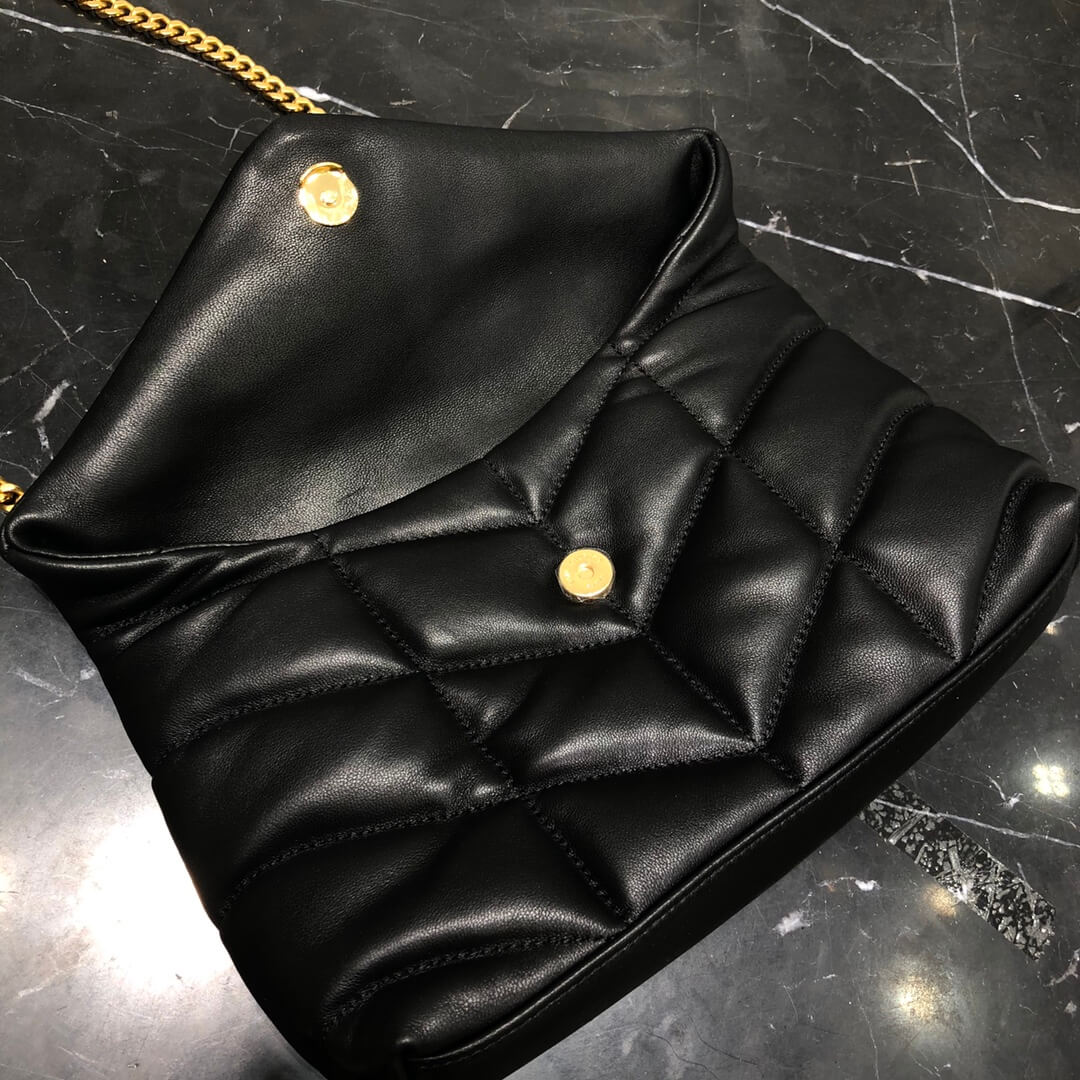 620333 loulou puffer monogram black 23cm black gold hardware