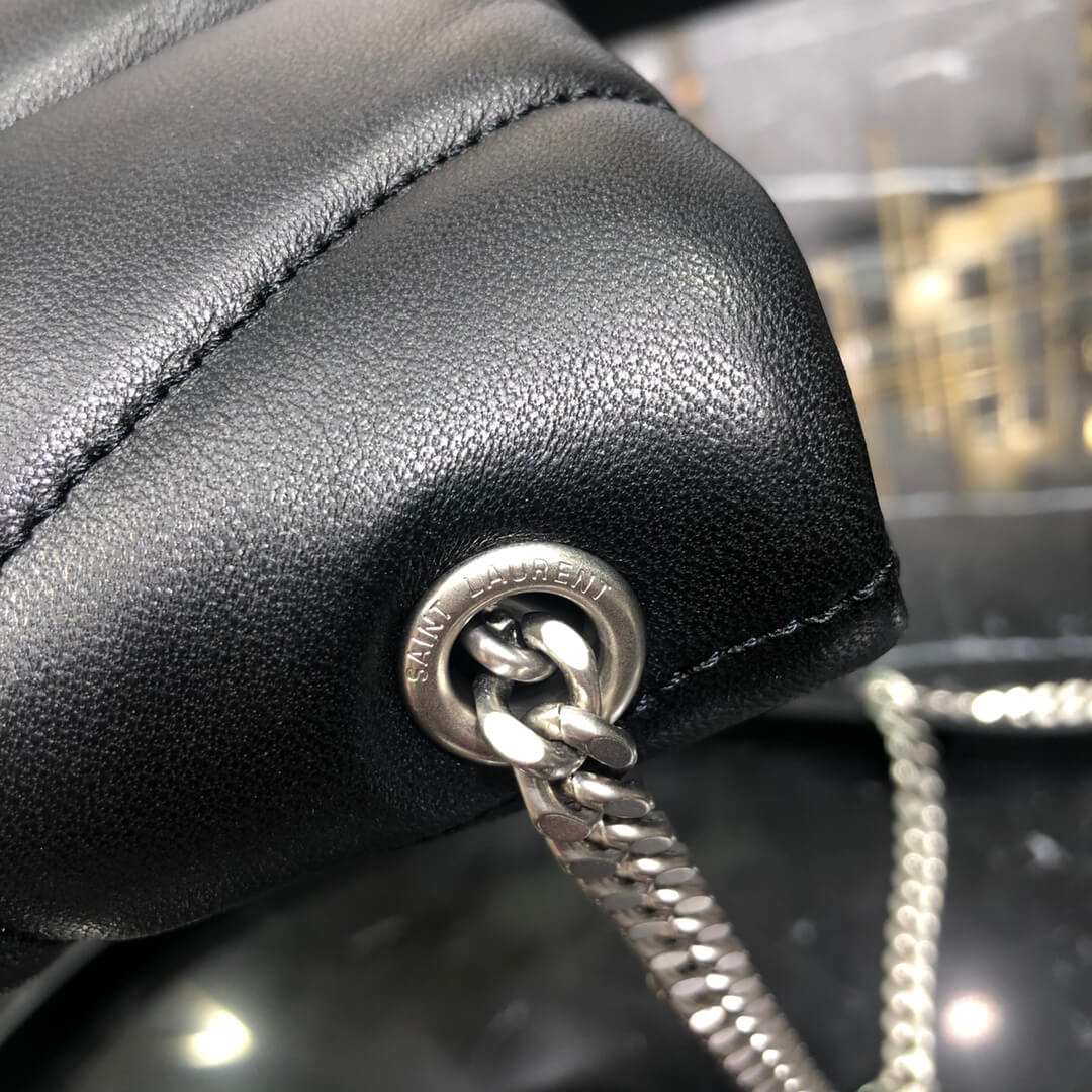 620333 loulou puffer monogram black 23cm black silver hardware