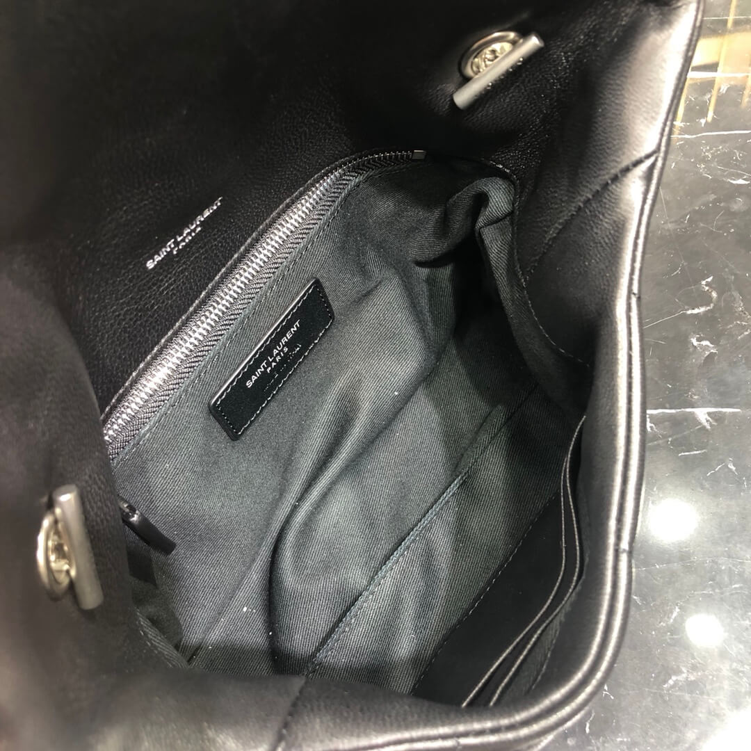620333 loulou puffer monogram black 23cm black silver hardware