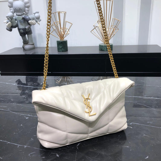 620333 loulou puffer monogram black 23cm white gold hardware