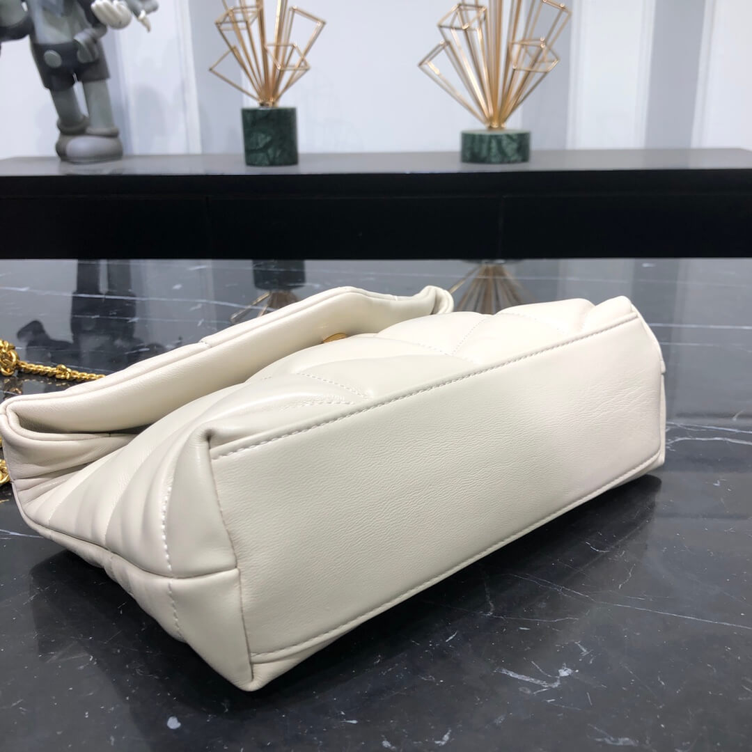 620333 loulou puffer monogram black 23cm white gold hardware