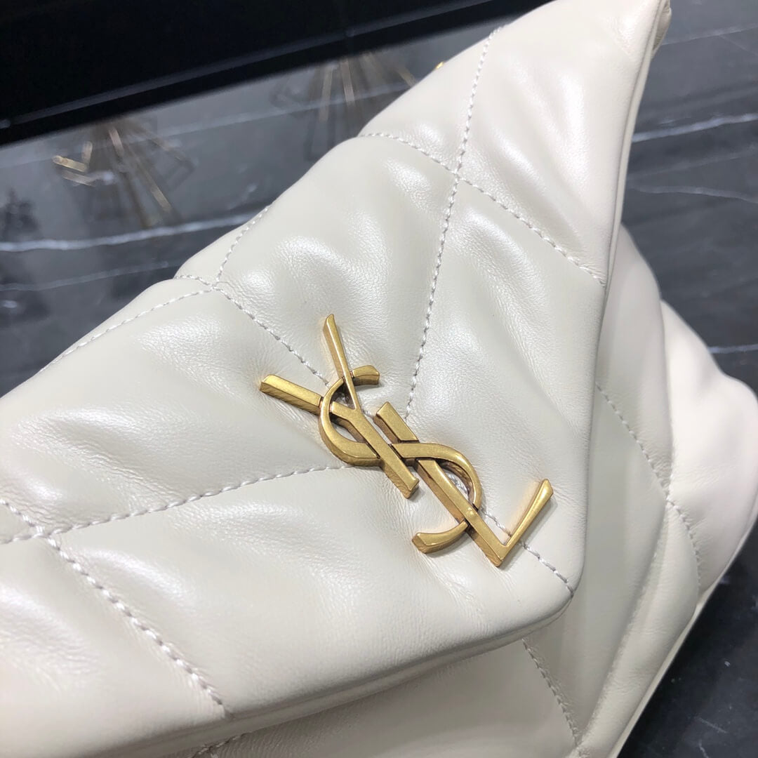 620333 loulou puffer monogram black 23cm white gold hardware