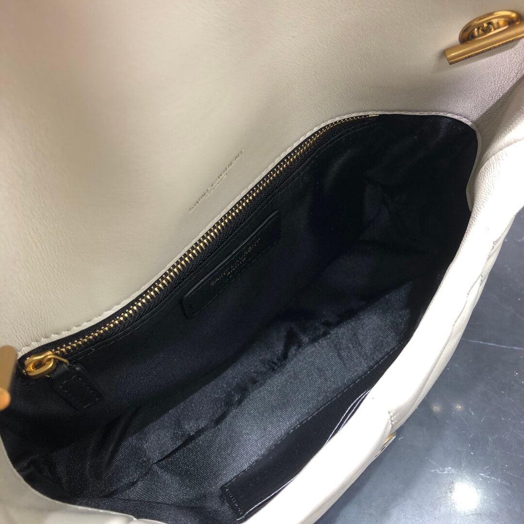 620333 loulou puffer monogram black 23cm white gold hardware