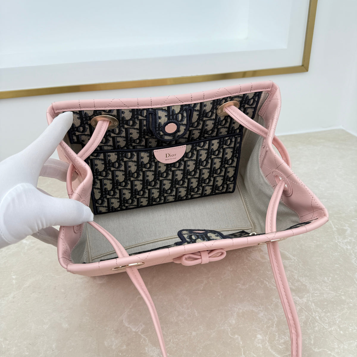 Dior Small Promenade Shopping Bag Pink M1410