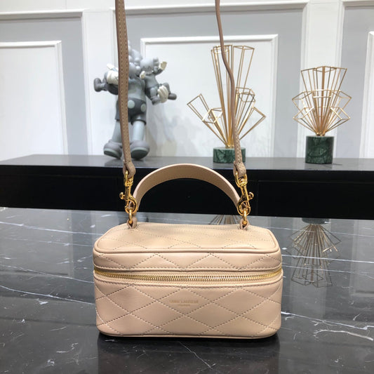 y669560 cross body bags shoulder bag apricot calfskin rose gold