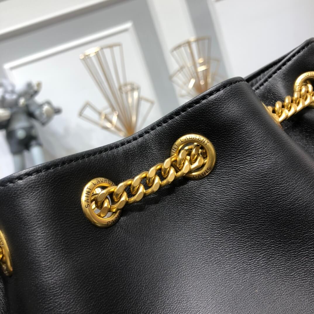 ysl 672609 backpack leather black