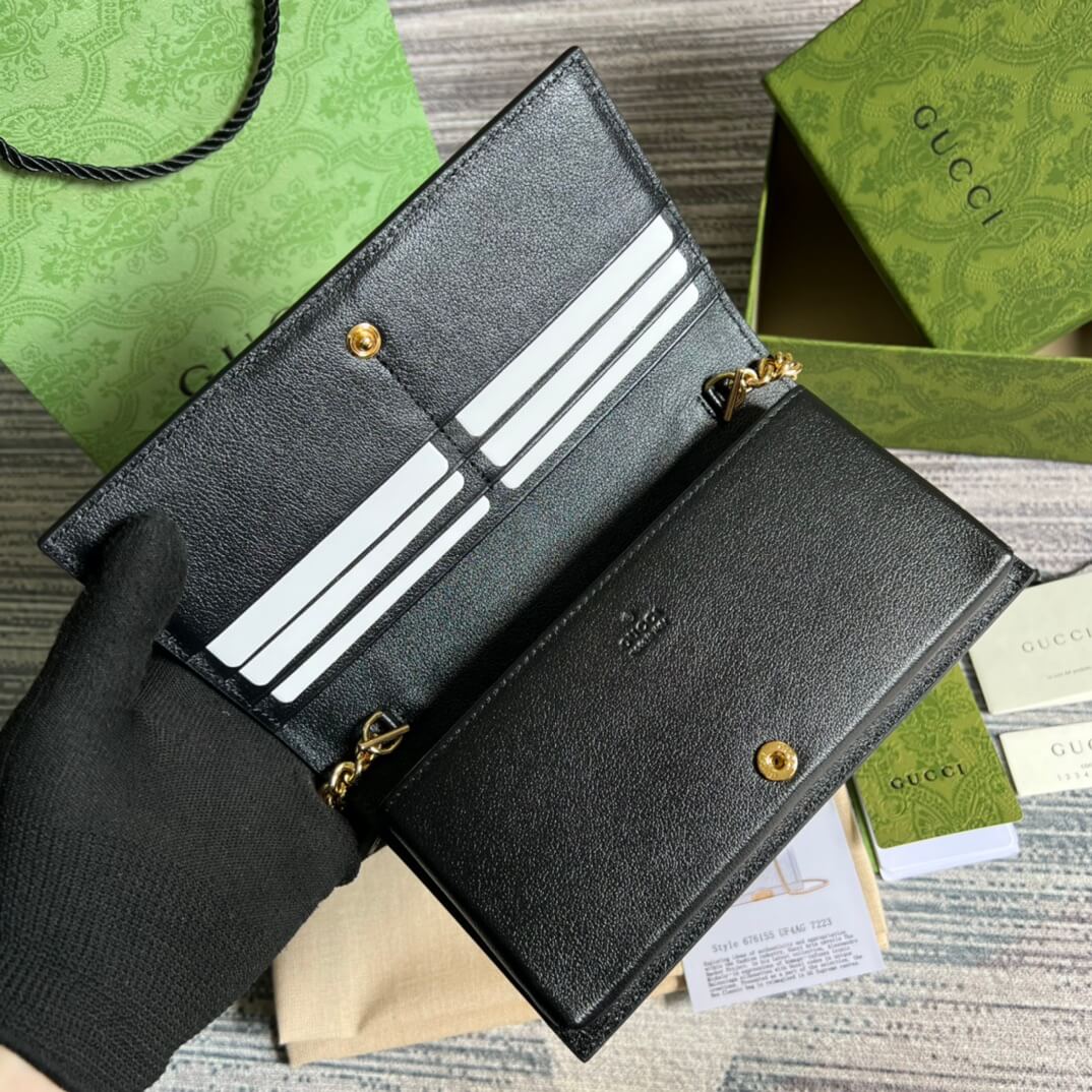 gucci gg 676155 gg wallet with chain