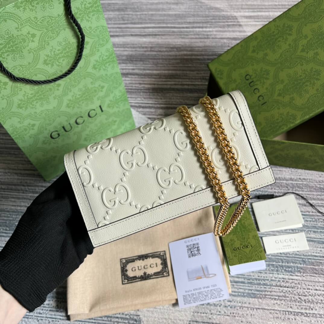 gucci gg 676155 gg wallet with chain