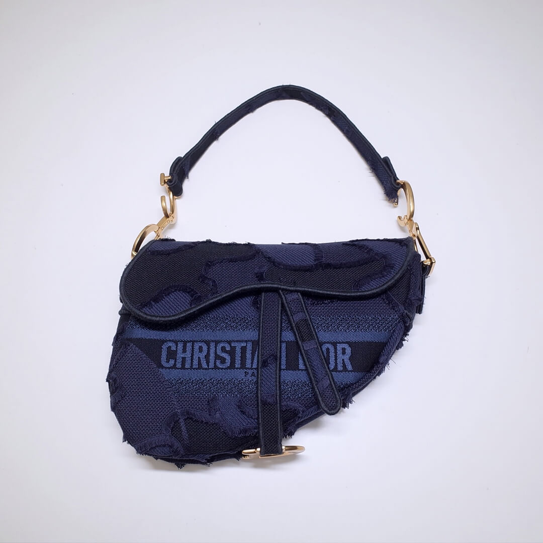 6815 saddle bag 25 5cm embroidery blue