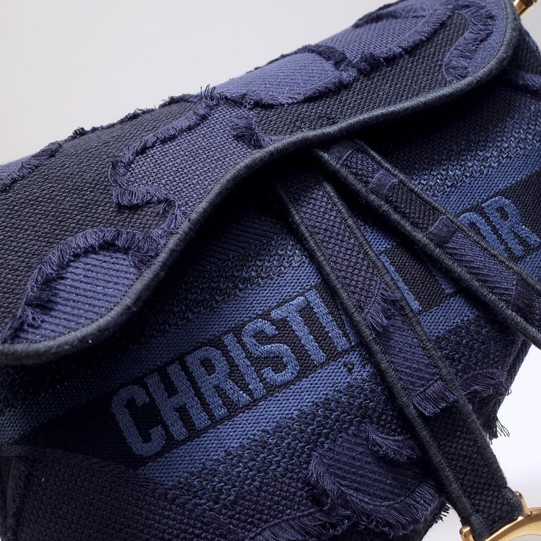 6815 saddle bag 25 5cm embroidery blue