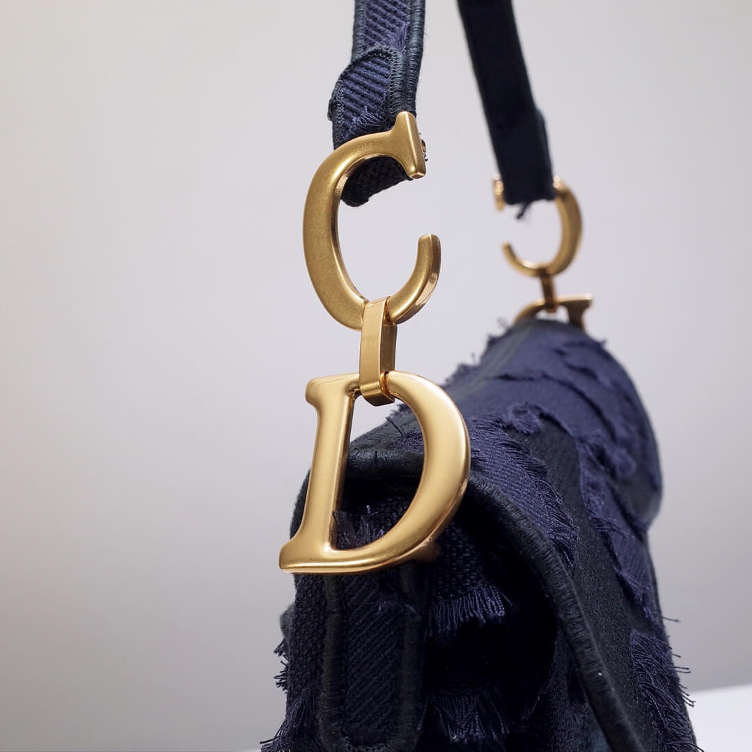 6815 saddle bag 25 5cm embroidery blue