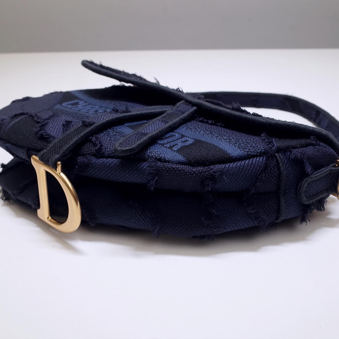 6815 saddle bag 25 5cm embroidery blue