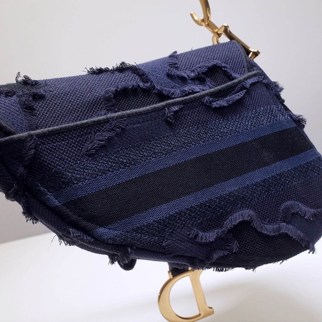 6815 saddle bag 25 5cm embroidery blue