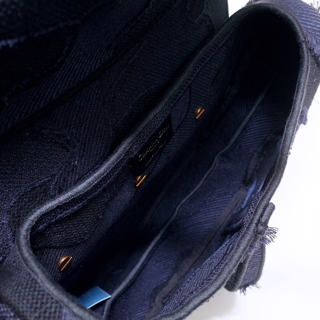 6815 saddle bag 25 5cm embroidery denim grey