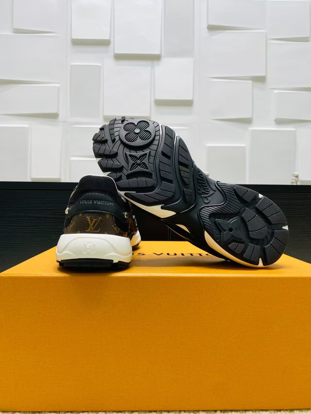 LV Olympia Sneaker Black Monogram couple's collection IAHOFH