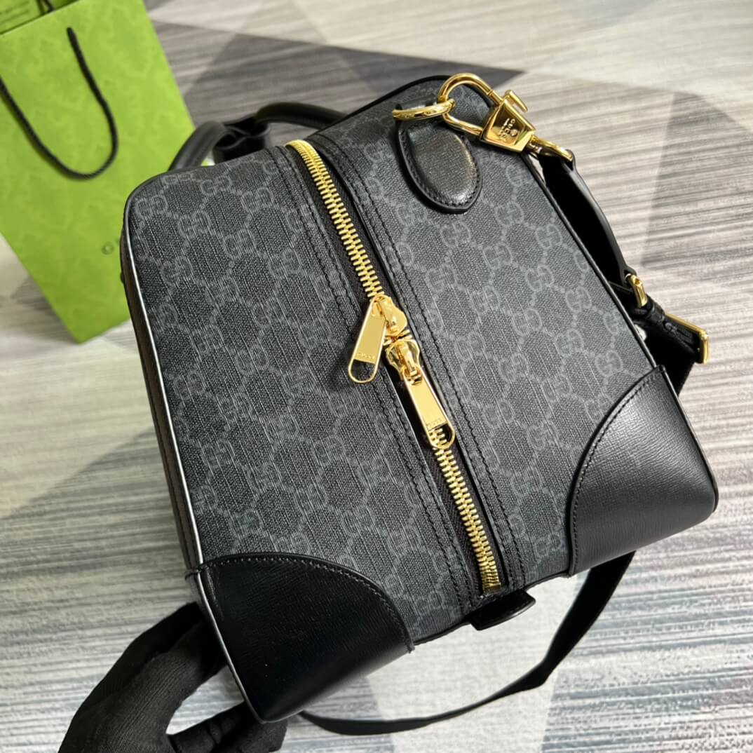696014 handbag gg supreme 42cm black pvc