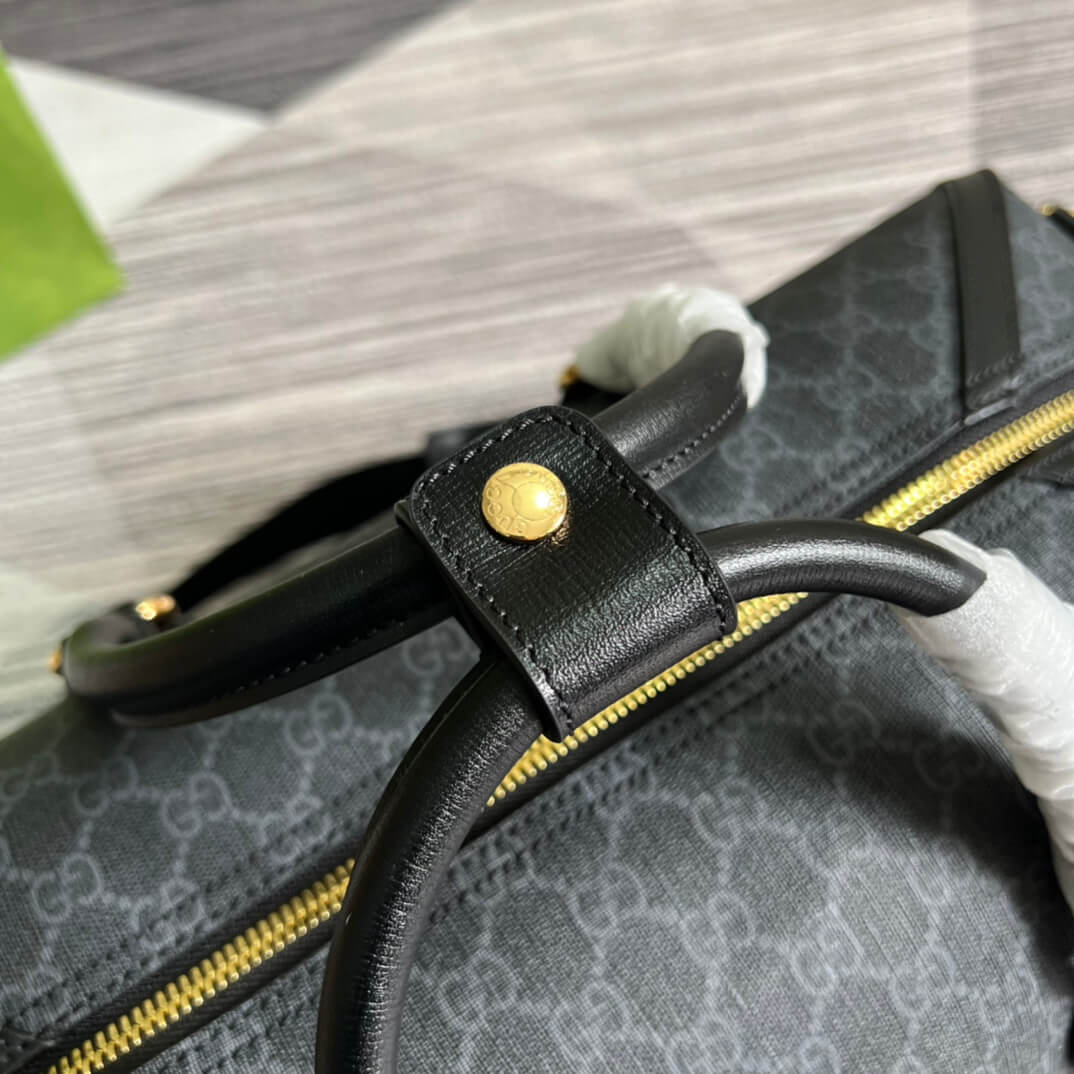 696014 handbag gg supreme 42cm black pvc