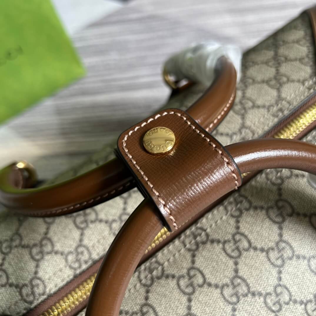 696014 handbag gg supreme 42cm brown pvc