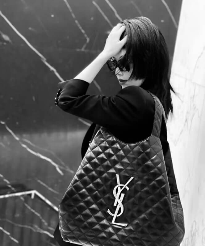 698651 subaxillary bag handbag black leather