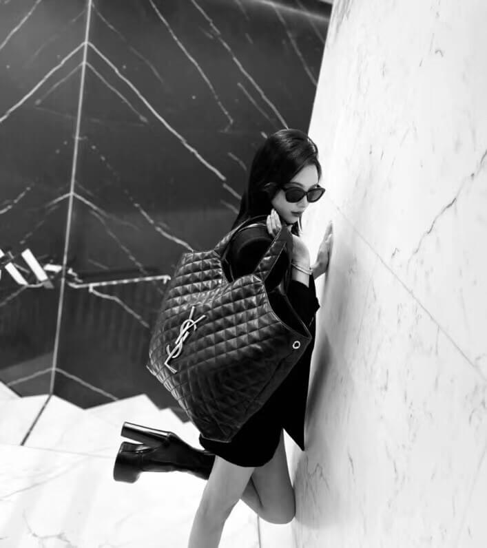 698651 subaxillary bag handbag black leather