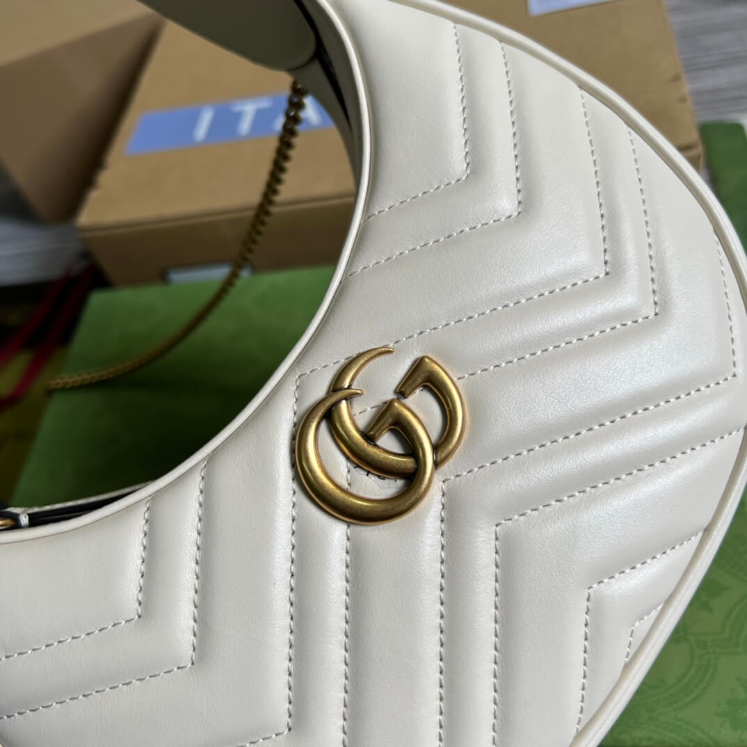 699514 gg mini handbag 21cm white cowhide real leather shoulder bag cross body bags handbag