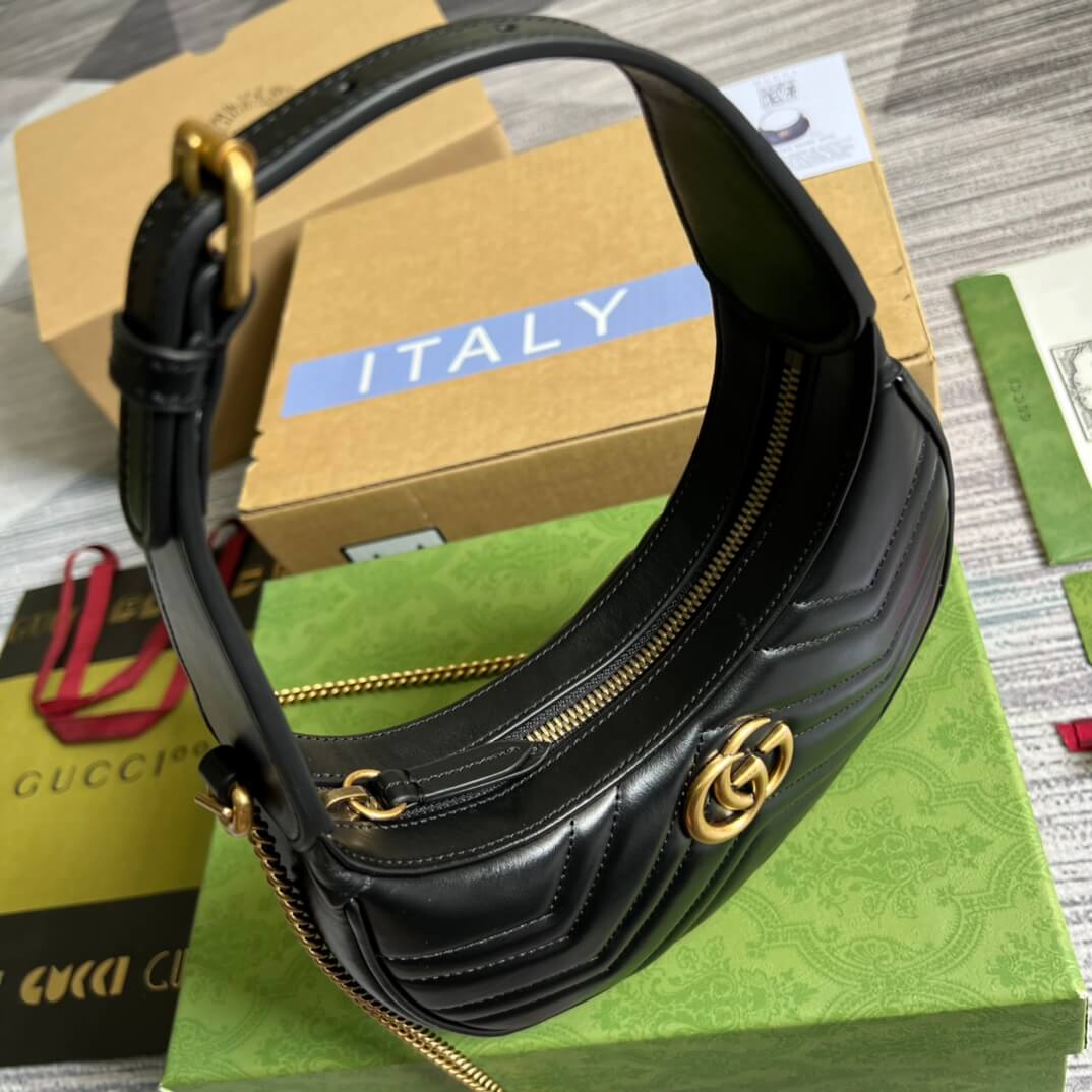 gucci gg 699514 marmont half moon shaped mini bag