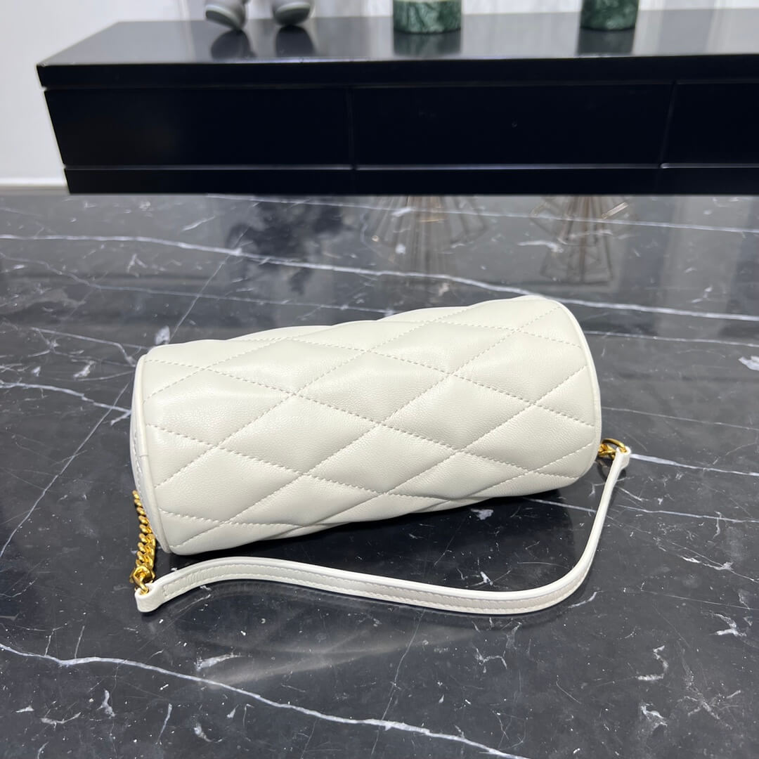 cross body bags shoulder bag white leather gold chain y 699703